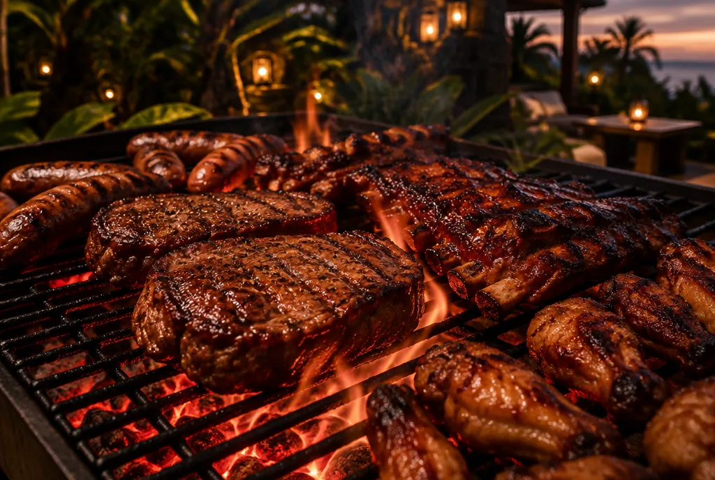 Sirloin steak and pork ribs BBQ package in Bali